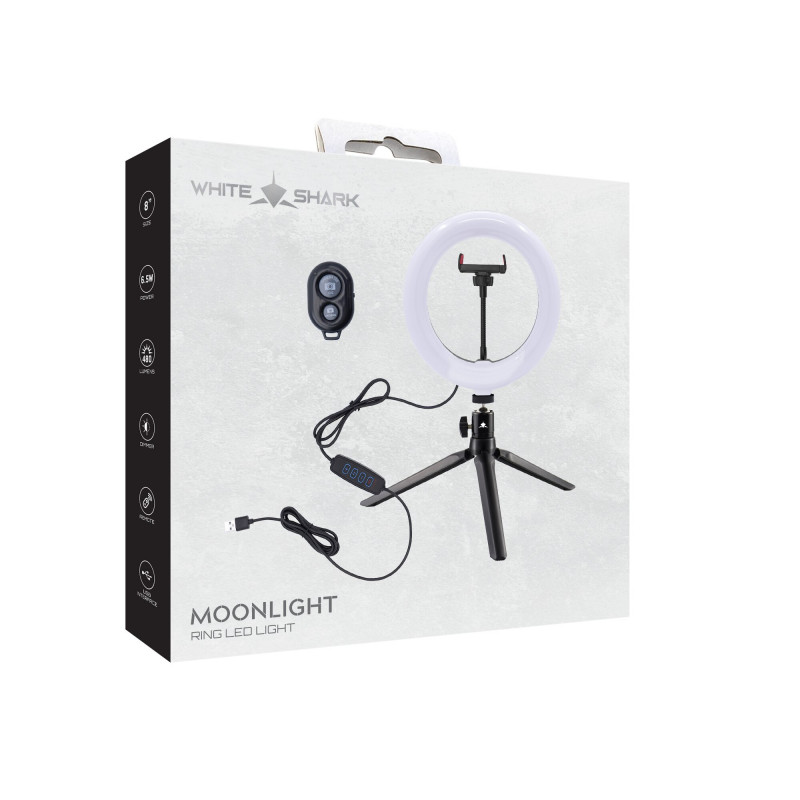 White Shark RL-08 MOONLIGHT-2 LED ring light, 21 cm