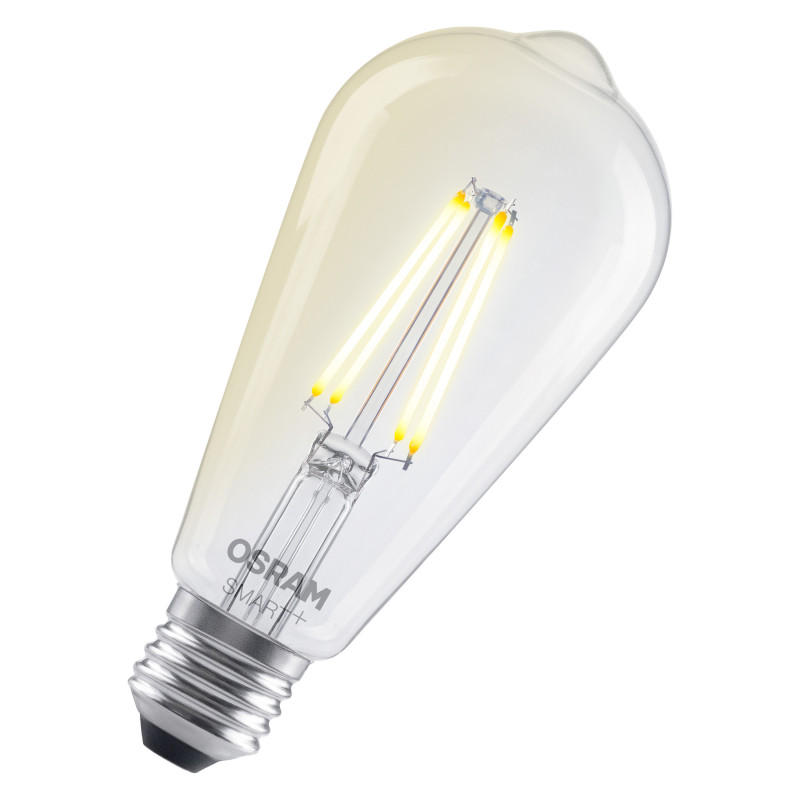Osram SMART+ MATTER Dimmable Classic Edison 60 827 E27 smart light bulb, 6 W, warm white, Wi-Fi