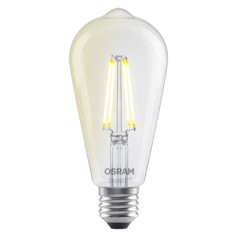 Osram SMART+ MATTER Dimmable Classic Edison 60 827 E27 smart light bulb, 6 W, warm white, Wi-Fi