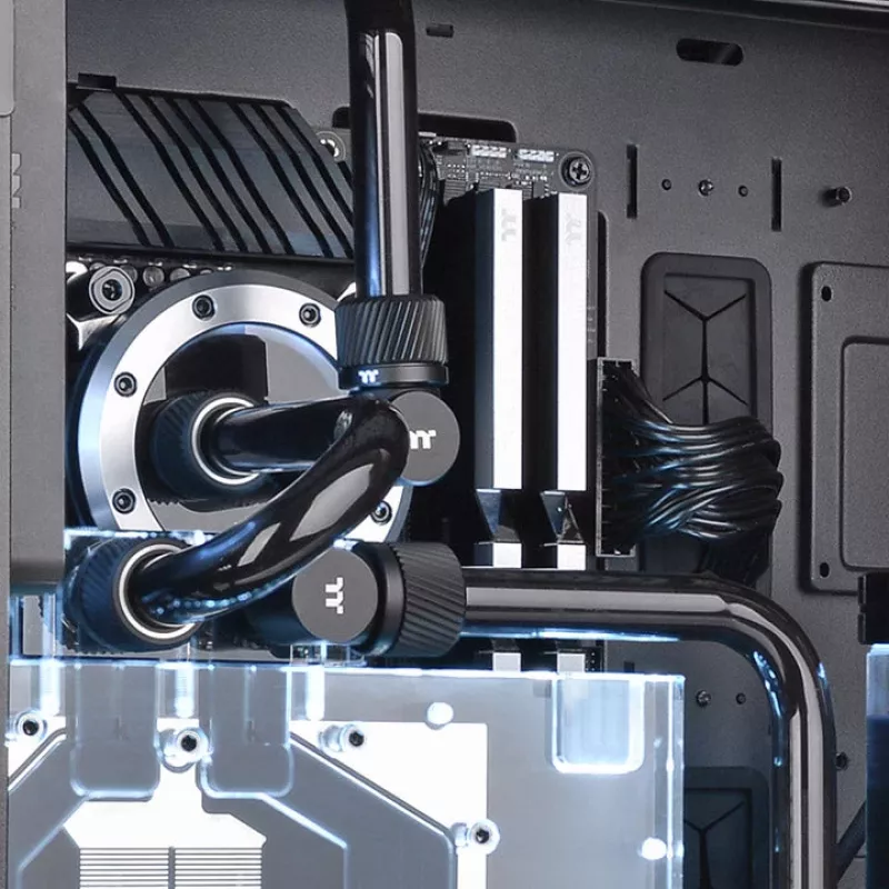 Thermaltake Pacific SF CL-W389-CA16MK-A compression fitting for 16 mm OD hard tube, matte black