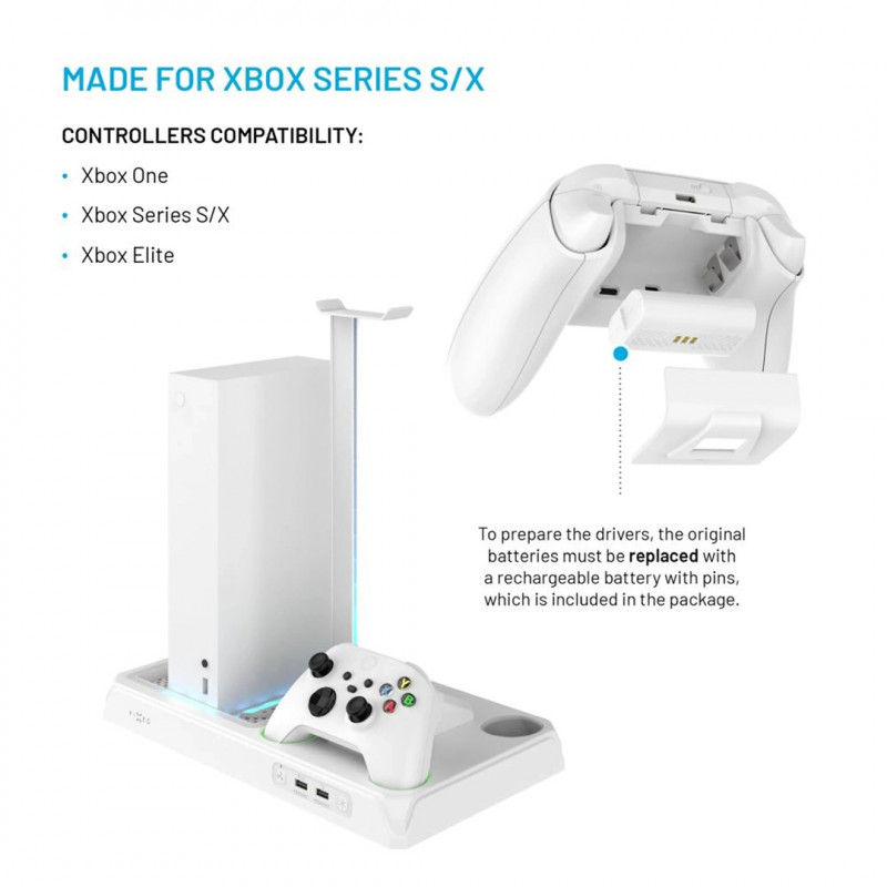 Fixed FIXXB-MCS-WH multifunction station for Xbox Series X/S, white