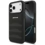Mercedes AMG00117 smartphone case for iPhone 18 Pro Max / 17 Pro Max, AMG Leather Debossed Lines Logo, black