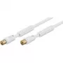 Wentronic 27720 IEC male to IEC female, gold-plated, white