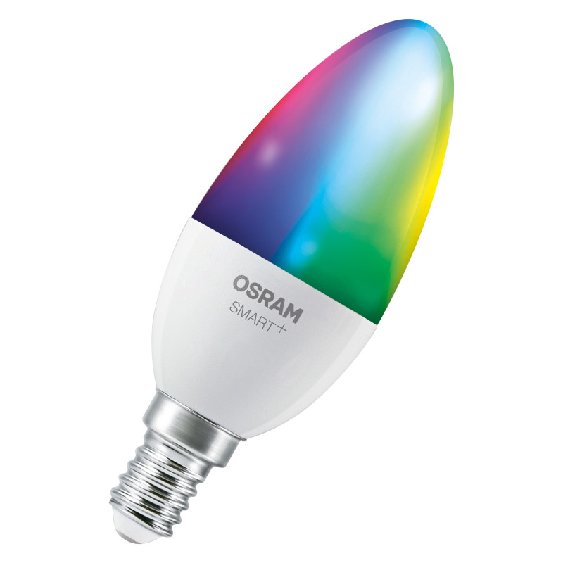 Osram SMART+ MATTER Multicolor Classic B40 smart bulb, E14, 4.9 W, RGBW, Wi-Fi