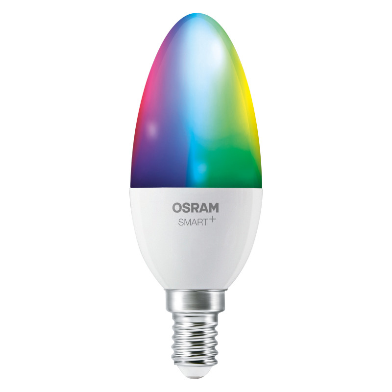 Osram SMART+ MATTER Multicolor Classic B40 smart bulb, E14, 4.9 W, RGBW, Wi-Fi