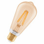 Osram SMART+ MATTER Filament Dimmable Classic Edison 53 824 smart bulb, gold, E27, 6 W, warm white, Wi-Fi
