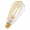Osram SMART+ MATTER Filament Dimmable Classic Edison 53 824 smart bulb, gold, E27, 6 W, warm white, Wi-Fi