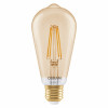 Osram SMART+ MATTER Filament Dimmable Classic Edison 53 824 smart bulb, gold, E27, 6 W, warm white, Wi-Fi