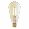 Osram SMART+ MATTER Filament Dimmable Classic Edison 53 824 smart bulb, gold, E27, 6 W, warm white, Wi-Fi