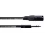 Cordial EM 0,5 MV audio cable [1x XLR plug, 3-pin – 1x 6.3 mm (stereo) jack plug], 0.50 m, black