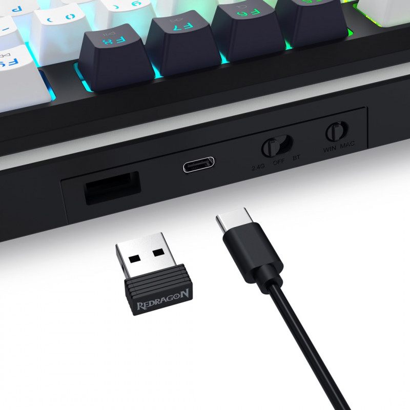 Redragon Wildslash LCD Pro K746WB-RGB-PRO gaming keyboard