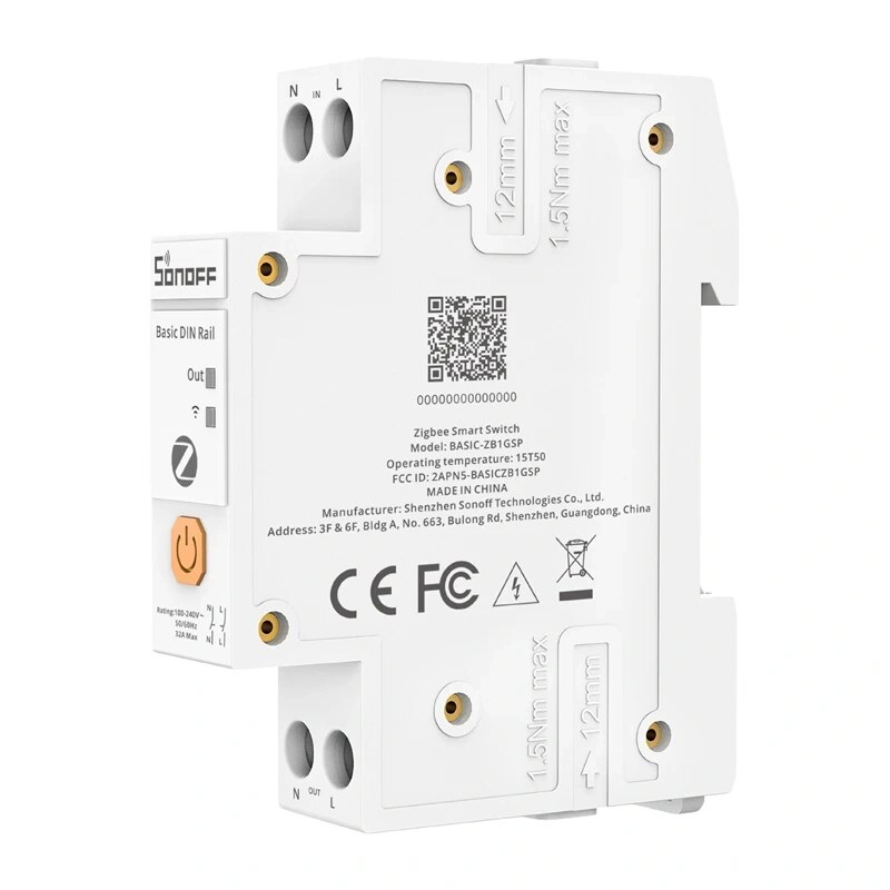 SONOFF BASIC-ZB1GSP Zigbee smart switch, DIN rail, 32 A
