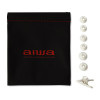 Aiwa ESTM-500W in-ear headphones with microphone, 3.5 mm jack, wired, white