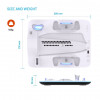 Fixed FIXPS5PS-MCS-BW docking station for PlayStation 5, black and white
