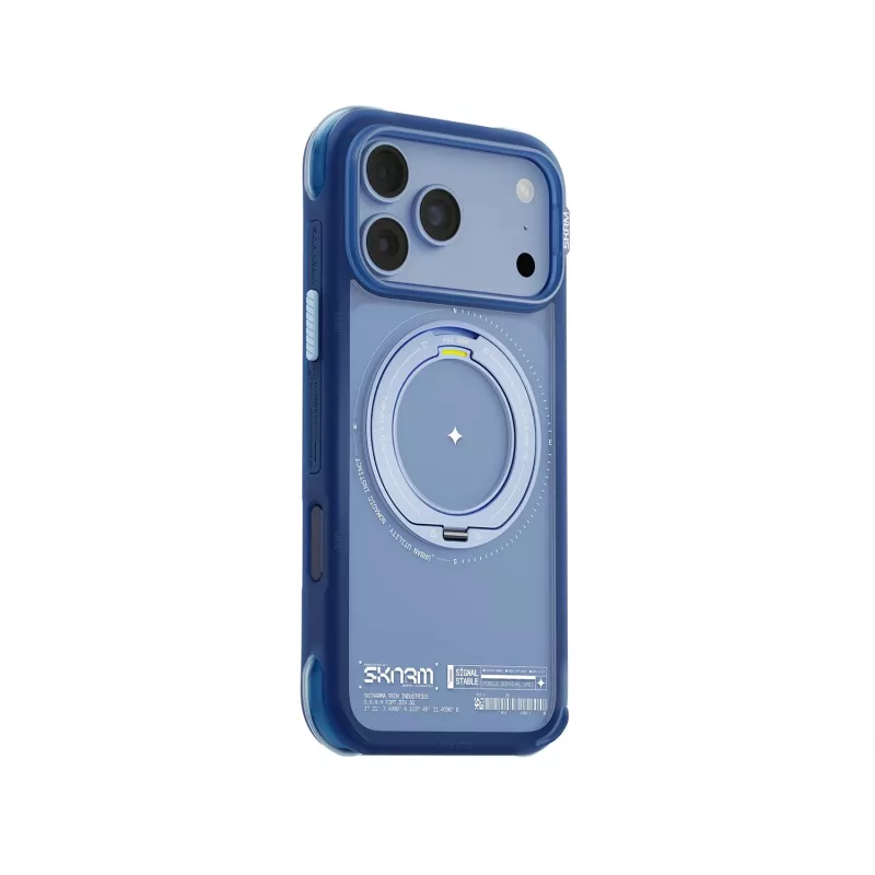 Skinarma Atlas case with MagSafe and rotating kick stand for iPhone 18 Pro Max / 17 Pro Max, blue
