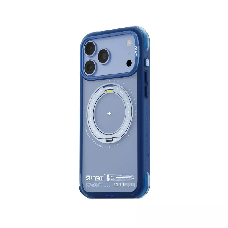 Skinarma Atlas case with MagSafe and rotating kick stand for iPhone 18 Pro Max / 17 Pro Max, blue
