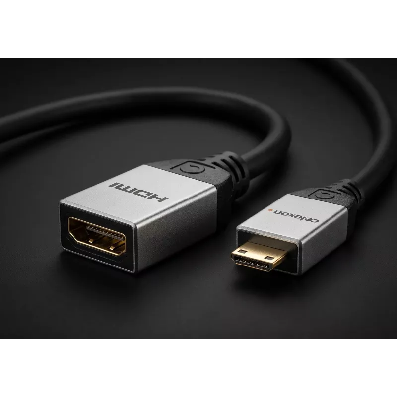celexon Mini HDMI M/F adapter with Ethernet, 2.0a/b, 4K, Professional