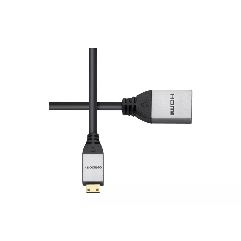 celexon Mini HDMI M/F adapter with Ethernet, 2.0a/b, 4K, Professional