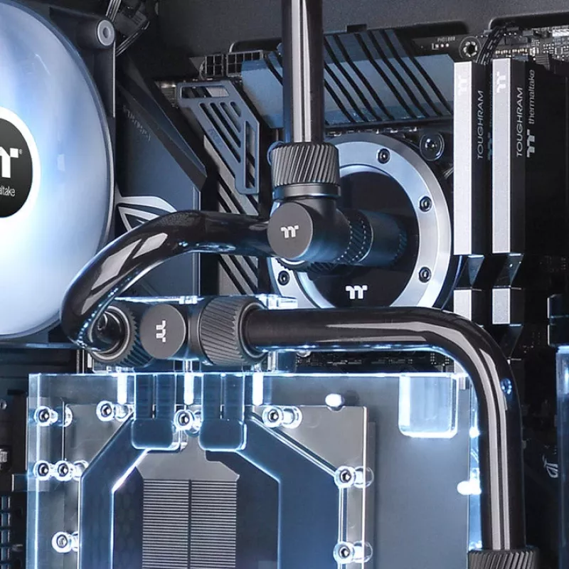 Thermaltake Pacific SF female-to-male 20 mm extender fitting, matte black, CL-W392-CU00MK-A