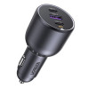 Ugreen EC705 car charger, USB + 2x USB-C, 130 W, with 1 m 5 A cable