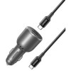 Ugreen EC705 car charger, USB + 2x USB-C, 130 W, with 1 m 5 A cable