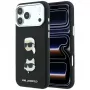 Karl Lagerfeld KF003250 case for iPhone 18 Pro Max / 17 Pro Max, Saffiano with Karl & Choupette Heads Pins & Logo, black