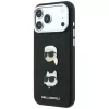 Karl Lagerfeld KF003250 case for iPhone 18 Pro Max / 17 Pro Max, Saffiano with Karl & Choupette Heads Pins & Logo, black