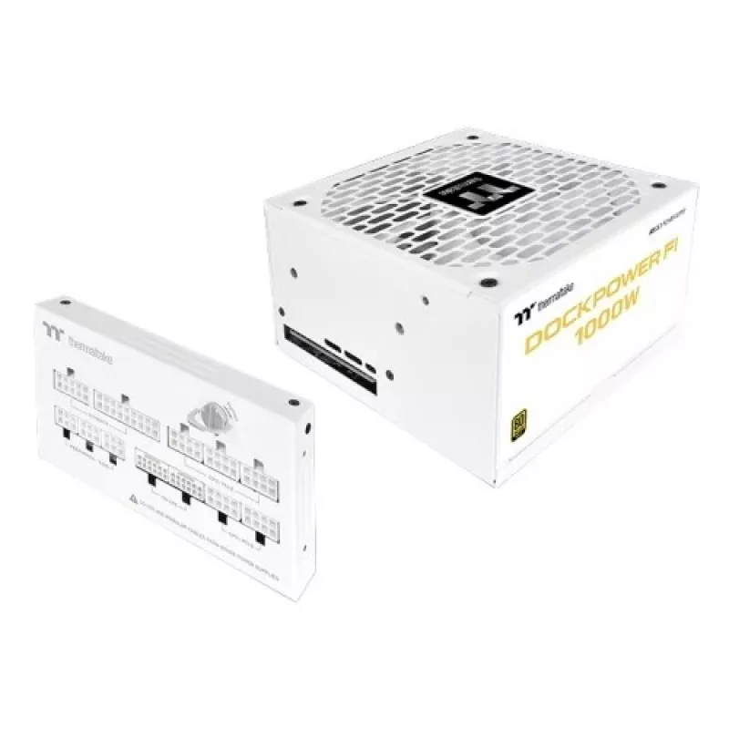 Thermaltake Dockpower FI 1000W PC power supply, 80 PLUS Gold, white