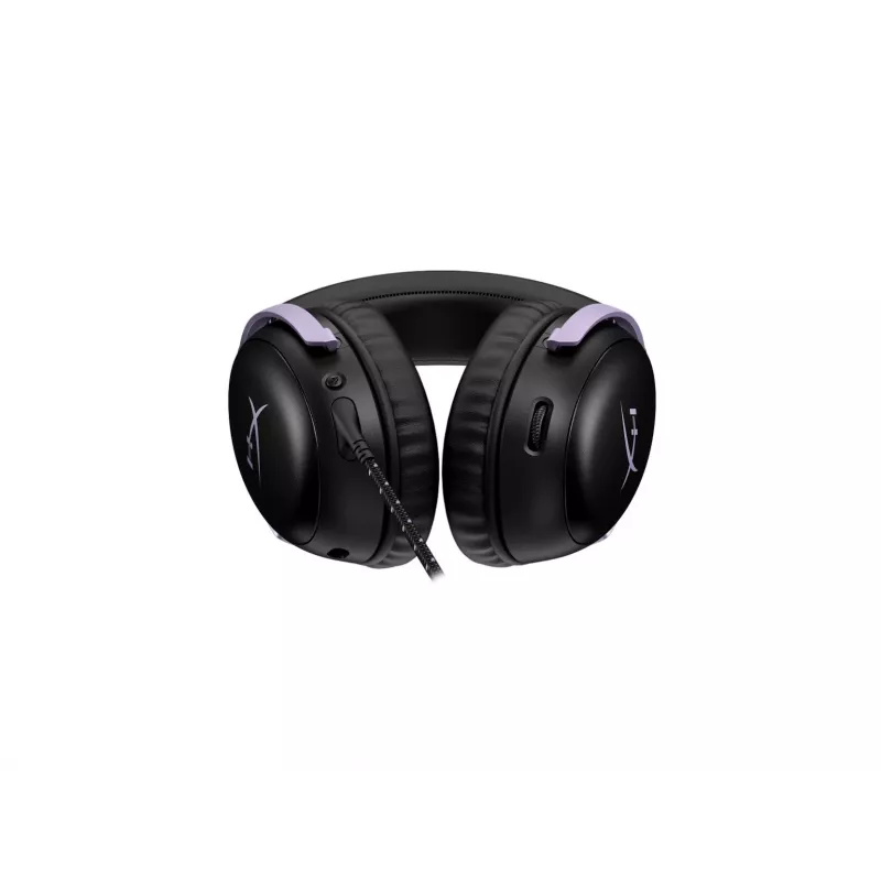 HyperX Cloud III gaming headset, black and lavender