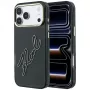 Karl Lagerfeld KF003382 IML Big Signature Resin Metal Frame case for iPhone 18 Pro Max / 17 Pro Max, black