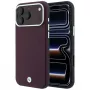 BMW BMW001224 Sign Deboss Quilted Metal Logo MagSafe case for iPhone 18 Pro Max / 17 Pro Max, burgundy