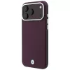 BMW BMW001224 Sign Deboss Quilted Metal Logo MagSafe case for iPhone 18 Pro Max / 17 Pro Max, burgundy