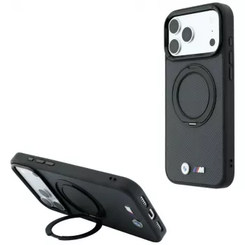 BMW Kevlar Ring Stand 360 MagSafe case for iPhone 18 Pro / 17 Pro, anthracite