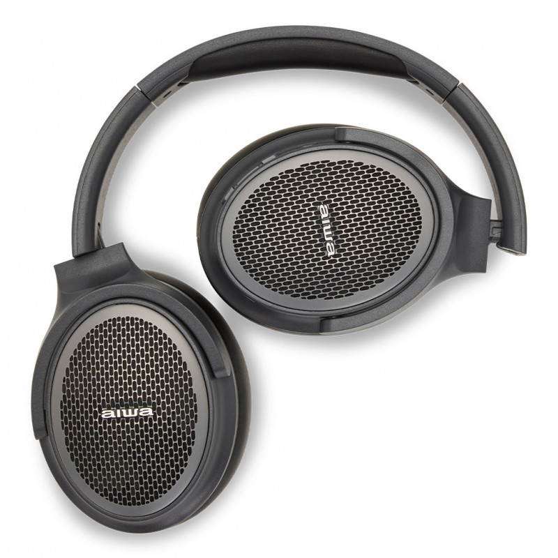 Aiwa HST-250BT wireless headphones, grey, with microphone, 3.5 mm, Bluetooth 5.0