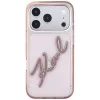 Karl Lagerfeld KF003384 IML Big Signature Resin Metal Frame case for iPhone 18 Pro Max / 17 Pro Max, pink