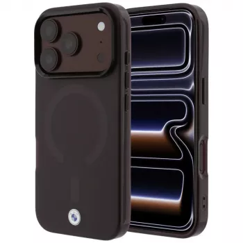 BMW Sign Frosted IML & Metal Logo MagSafe case for iPhone 18 Pro Max / 17 Pro Max, burgundy