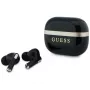 Guess Glossy Gold LinePrinted Classic Logo TWS earphones, black