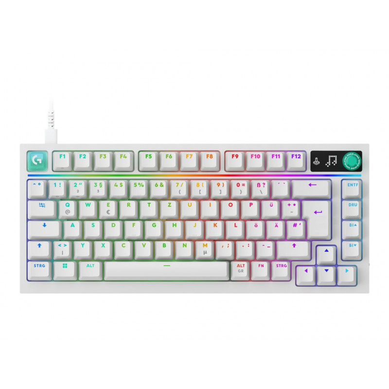Logitech G316 X 75 mechanical gaming keyboard, tactile, white, US International