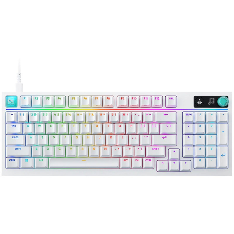 Logitech G316 X 75 mechanical gaming keyboard, tactile, white, US International