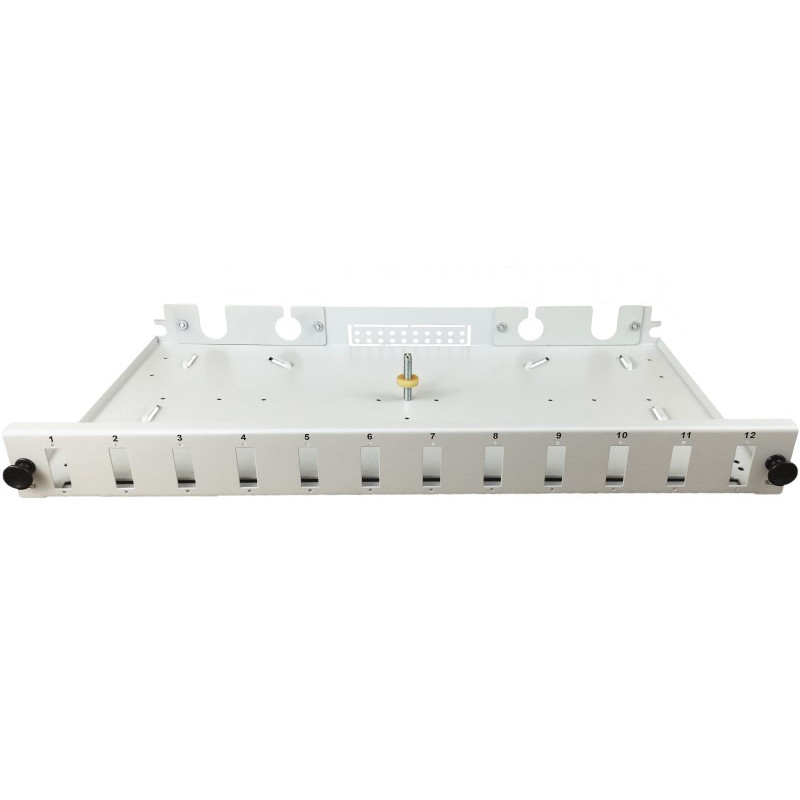 Alantec FOP-1U-12SCD-S 12xSC duplex 19-inch 1U fibre optic distribution frame, retractable, with front panel and mounting accessories