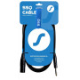 SSQ JSXM10 SS-1462 audio cable, Jack stereo - XLR 3-pin male, 10 m, black