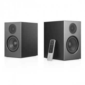 Audio Pro A28 Linkplay powered stereo speaker system with bass reflex, black