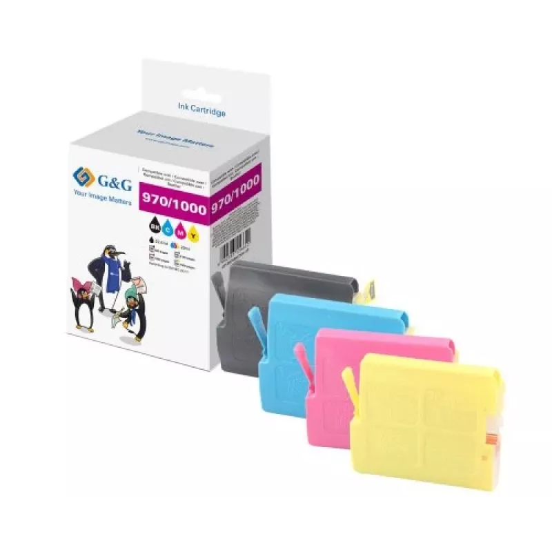 G&G compatible ink cartridges NP-B-0051BKCMY (GP-B970BKCMY-4P), black, cyan, magenta, yellow
