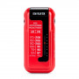 AIWA R-22RD pocket radio with headphones, red