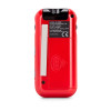 AIWA R-22RD pocket radio with headphones, red