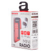 AIWA R-22RD pocket radio with headphones, red