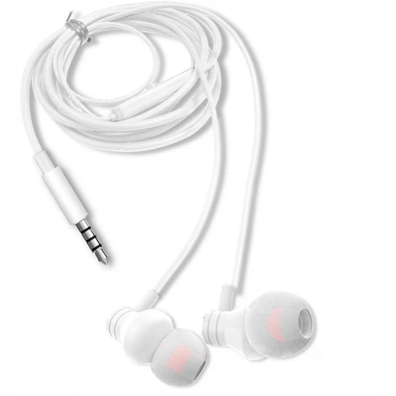 AIWA ESTM-50WT in-ear stereo headphones with microphone, white
