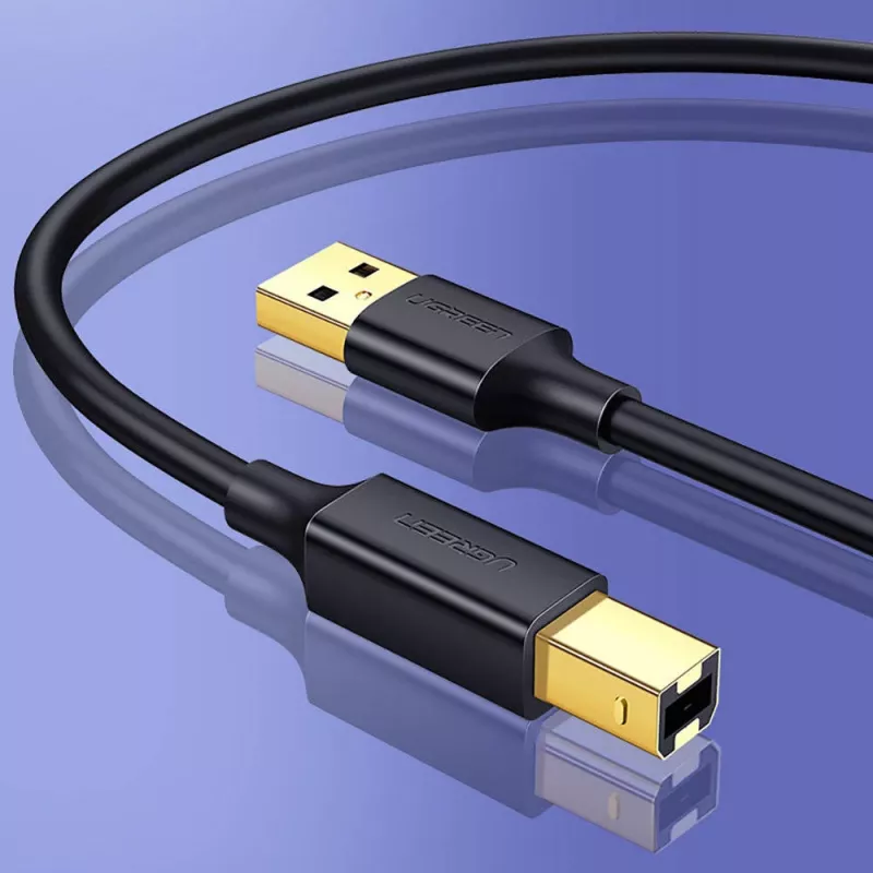 Ugreen US135 USB 2.0 A-B printer cable, gold-plated, 1 m, black