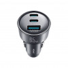 Joyroom JR-CCN19 car charger, 65 W, 2x USB-C + USB-A, dark grey