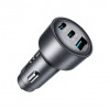 Joyroom JR-CCN19 car charger, 65 W, 2x USB-C + USB-A, dark grey